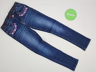 rzeczy z hello kitty: Spodnie jeansowe, 7 lat, 116/122, stan - Idealny — 2