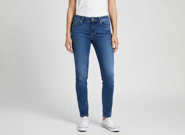 jeansy plus size wysoki stan: Jeansy damskie, M — 6