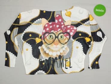 bluza w koty damska: Bluzka damska, 4XL — 3