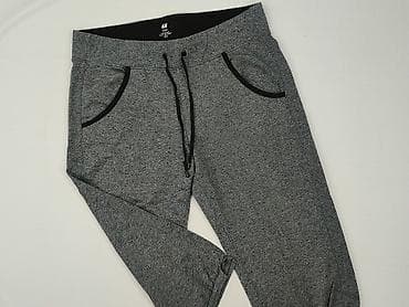 szare dresy h: H&M Sport, Spodnie 3/4 damskie, rozmiar M — 1