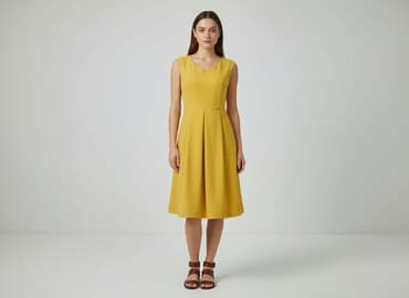 shein zolta sukienka: Sukienka damska, rozmiar M — 7