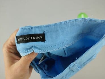 krótkie spodenki z szerokimi nogawkami: New Collection, Spodnie materiałowe damskie, rozmiar S — 4