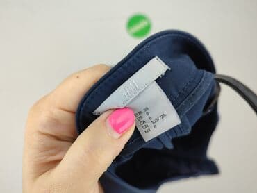 granatowe chinosy damskie: H&M, Spodnie materiałowe damskie, rozmiar M — 4