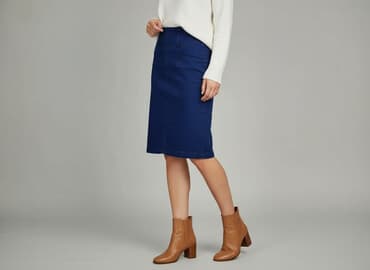 spódniczka dżinsowe z wysokim stanem: Beloved, Spódnica damska, rozmiar L — 6