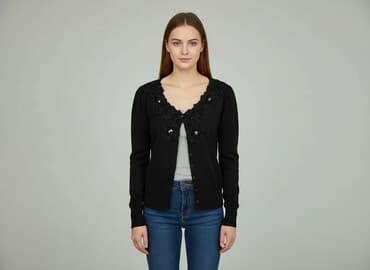 eleganckie swetry damskie różpinane do sukienki: Women`s knitwear, size S — 1