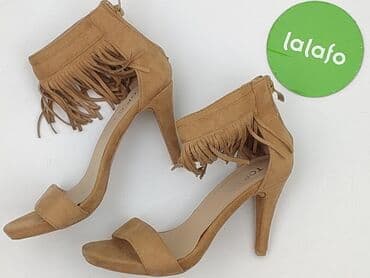 czarne sandały na obcasie allegro: Sandały damskie, 36 — 4