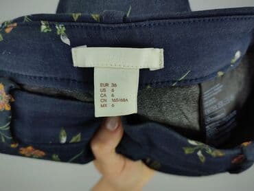 spodnie cyfrowa flora: H&M, Spodnie materiałowe damskie, rozmiar S — 4