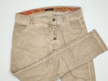 spodnie woskowane bezowe: Jeansy damskie, S — 1