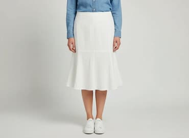 jedwabne spódnice midi: Women`s skirt, size S — 1