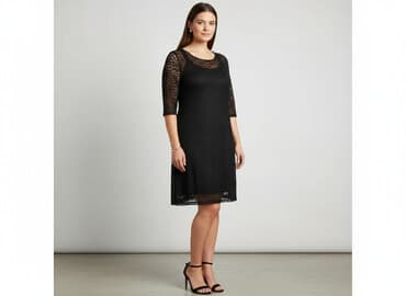 czarna sukienka i creepersy: Greence, Sukienka damska, rozmiar 3XL — 6