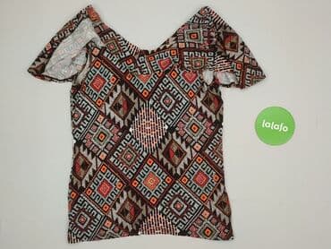 brązowa bluzki z krótkim rękawem: Bluzka damska, rozmiar S — 4