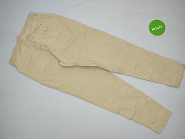 bezowe spodnie materialowe: Spodnie materiałowe damskie, rozmiar S — 3