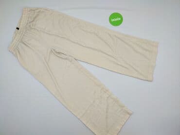 zara spodnie beżowe z wysokim stanem: H&M Divided, Material trousers for women, size S — 3