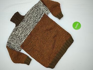 sweter tunika oversize: Hand Knitted, Golf damski, rozmiar 2XL — 3