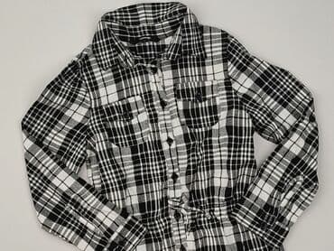 srebrne paski do sukienki: Shirt 5-6 years, condition - Very good, pattern - Cell, color - Black — 1