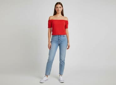 bluzka z odkrytym ramieniem allegro: PrettyLittleThing, Bluzka damska, rozmiar S — 7