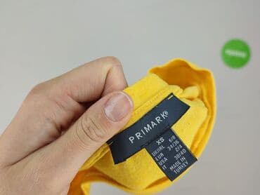 koszulka żółta w czarne paski: Primark, T-shirt damski, rozmiar XS — 4