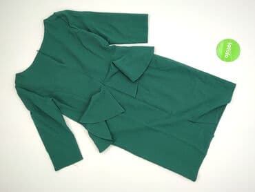 sukienka maxi butelkowa zieleń długi rękaw: Sukienka damska, rozmiar S — 4