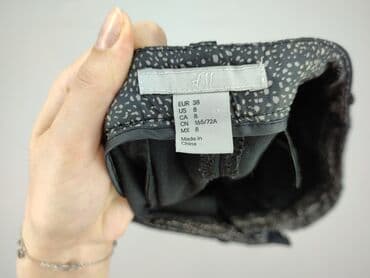 spodnie czarne materiałowe damskie: H&M, Spodnie materiałowe damskie, rozmiar M — 4
