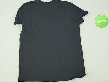 czarne bluzki basic: T-shirt damski, rozmiar M — 3