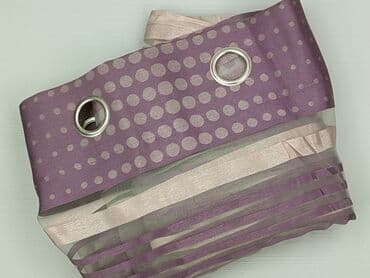 Home & Garden: Firana na przelotkach – pasy i grochy, liliowo–szarobeżowa - Typ — 1