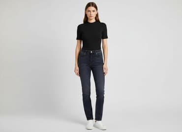 zara koszulka z prążkowanej dzianiny: Terranova, T-shirt damski, rozmiar XS — 7