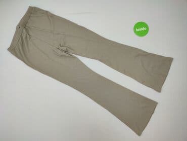 legginsy beżowe prążkowane: Legginsy Eleganckie damskie, rozmiar S — 2