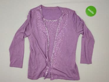 sweter z transparentnymi rękawami: Kardigan damski, rozmiar L — 2