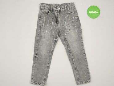 srebrne bluzki eleganckie: Spodnie jeansowe, Next, 5-6 lat, 110/116, stan - Bardzo dobry — 2