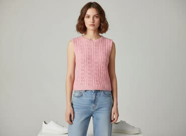 bluzka z bufiastymi rekawami: Sweter damski, rozmiar S — 5