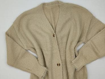 beżowe ponczo: Kardigan damski, rozmiar L — 1