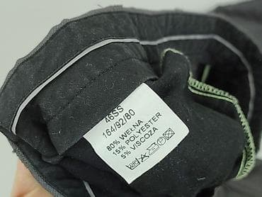 botki tk maxx: Męskie spodnie garniturowe w kolorze grafitowym z delikatnym, pionowym — 4