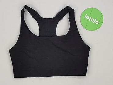 staniki 75g: Czarny sportowy biustonosz damski - Fason: racerback (plecy typu — 3