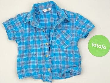 kurtki zimowe guess: Shirt 1.5-2 years, condition - Very good, pattern - Cell, color - Blue — 2