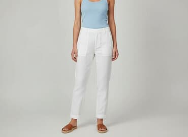 spódnico spodnie lniane: Spodnie materiałowe damskie, rozmiar M — 1