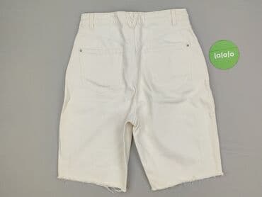 spodnie z wysokim stanem dla niskich: Denim, Szorty damskie, M — 3