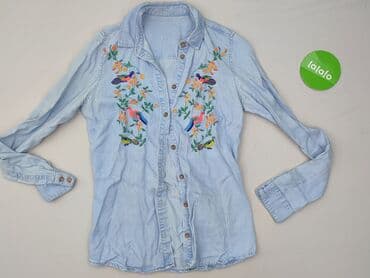 niebieska bluzki koszulowe: Сорочка жіноча, розмір S — 3