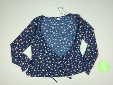 bluzka z kwiatem 3d h: H&M, Women's blouse, size L (EU 40) — 2