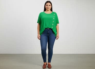 bluzka z reniferem dla dziewczynki: Bluzka damska, rozmiar 4XL — 5