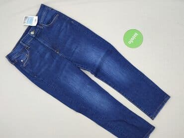 szerokie dżinsy z wysokim stanem: Denim, Jeansy damskie, S — 2