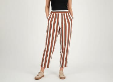 spodnie z lampasami h m: H&M, Material trousers for women, size L — 1