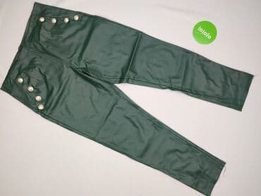 spódnice eko skóra zielone: Spodnie materiałowe damskie, rozmiar L — 2