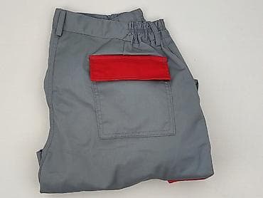 dresy m: Męskie spodnie robocze 48/D - Kolor: szary z czerwonymi wstawkami - — 5
