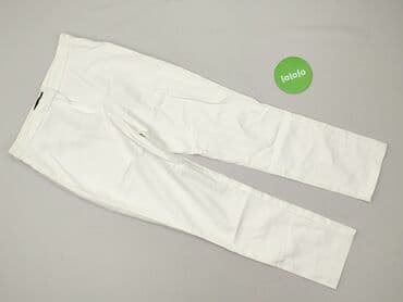 biale szerokie jeansy: F&F, Spodnie materiałowe damskie, rozmiar S — 2