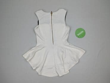 bluzka z baskinką biała: Women's blouse, size S — 4