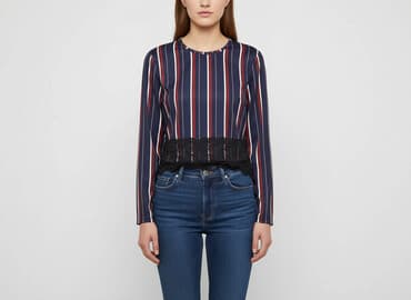 garnitur damski w paski zara: Zara, Bluzka damska, rozmiar L — 7