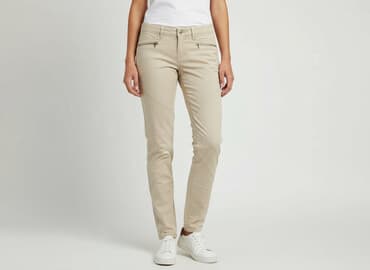 spodnie woskowane zalando: RAINBOW, Spodnie materiałowe damskie, rozmiar S — 8