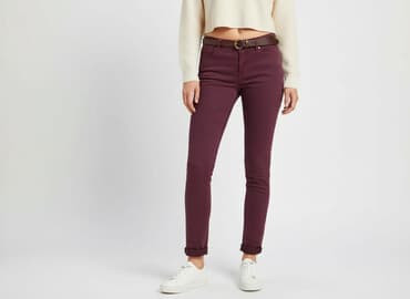 jeansy bordowe damskie: Mohito, Jeansy damskie, rozmiar S — 6
