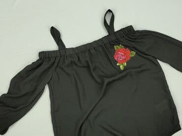 czarne bluzki z haftem: Bluzka damska, rozmiar M — 1