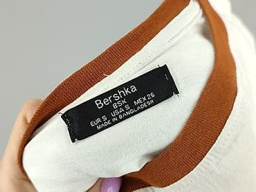 adidas dresy czerwone: Bershka, T-shirt damski, rozmiar S — 4